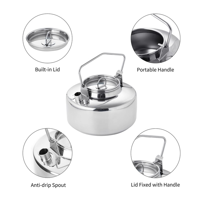 Fire-Maple Antarcti Stainless Steel Kettle | 1.0 Liter Camp Kettle