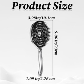 Gjinxi Vented Hair Brush Wet Dry Brush Detangling Boar Bristle Detangler