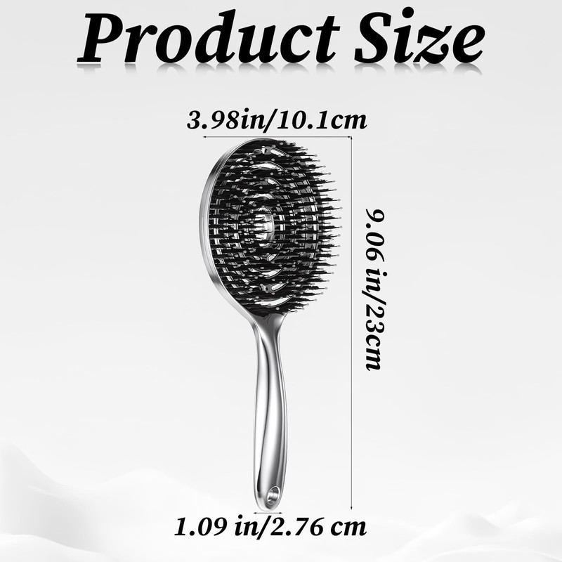 Gjinxi Vented Hair Brush Wet Dry Brush Detangling Boar Bristle