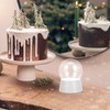 Cabilock 6pcs Clear Plastic Snow Globes with Base Screw Off