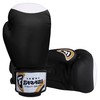 Farabi Boxing Gloves Real Leather Target Series (Black, 12-oz)