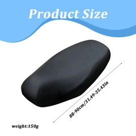 Seat Cover, Motorcycle Seat Cover, Motorcycle Scooter Moped Seat Cover, Seat Motorcycle Cover, Lightweight Seat Cover, Outdoor Waterproof, Rain, Dust, UV Protection, 58 x 77 cm, Black