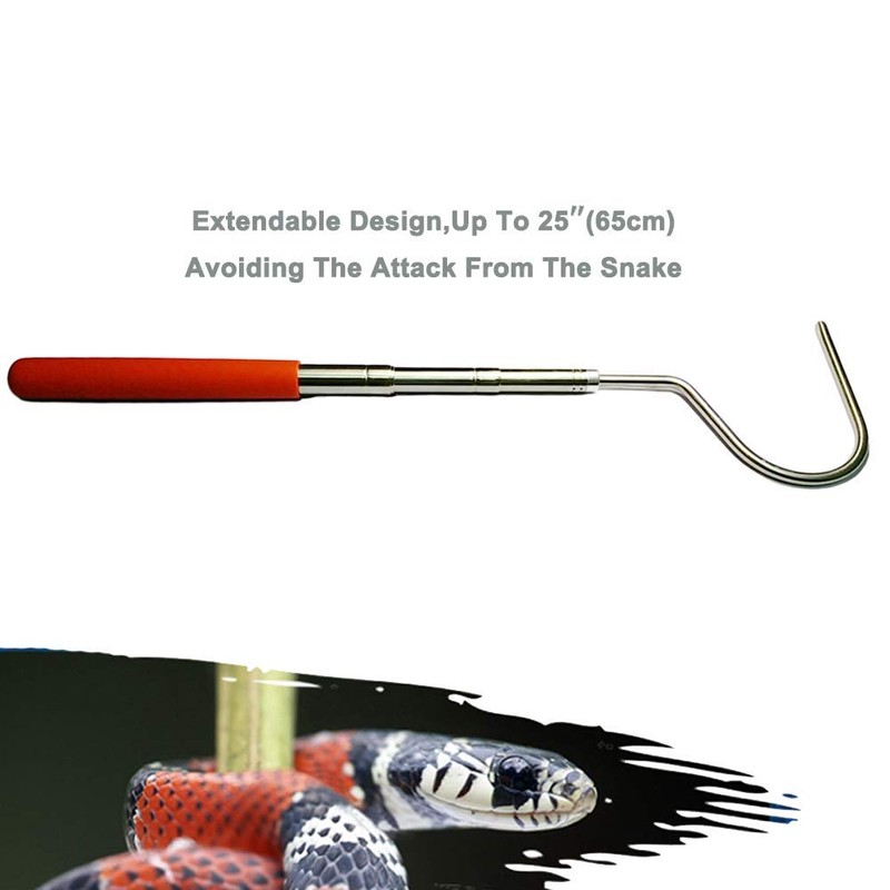 V-CHEETONG Extendable Snake Hook Reptile Corn Snake Ball Python Rattlesnake