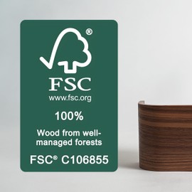 Kazai. Wall-Mounted Coat Rack 'Toke' - Modern Design Coat Rack with Hidden Wall Hooks - Solid Wood Veneer Panel Coat Hanger - Walnut