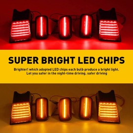 GTINTHEBOX 10pcs Smoked Lens Front Rear Cab Roof light Compatible with 2003-2009 Hummer H2, 2005-2009 Hummer H2 SUT Top Clearance Marker Front Rear Cab Roof lamp Shell