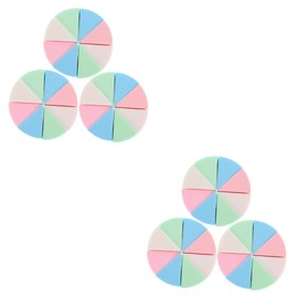 Minkissy 6 Sets Makeup Puff Sponges Set Reusable Beauty Tools Safe for Daily Use Triangle Wedge Shaped Perfect for Eyes Cheeks Lips