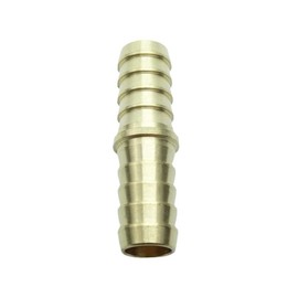 CDQBWKJGFJ 2 Pcs Brass Hose Barb Fitting,1/2" Barb x 1/2" Barb Fittings for 1/2" ID Hose, Tubing Hose Adapter/Coupler,for Water/Fuel/Air