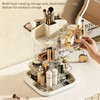 360 Spinning Rotating Makeup Organizer for Vanity with Adjustable Trays