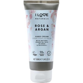 I LOVE Naturals Rose and Argan Hand Lotion - Hand Lotion for Dry Skin - Moisturizing Lotion with Shea Butter and Coconut Oil - 100 ml