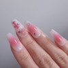 Rose Chrome Handmade Nail Tips - Stiletto / 로즈크롬 수제네일팁