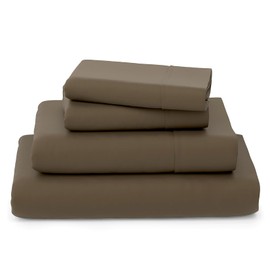 Cosy House Collection Luxury Bamboo Sheets - Blend of Rayon Derived from Bamboo - Cooling & Breathable, Silky Soft, 16-Inch Deep Pockets - 4-Piece Bedding Set - King, Chocolate