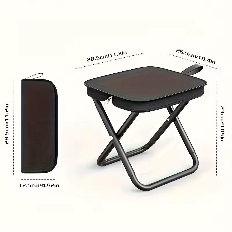Portable Folding Stool for Camping and Fishing – Compact Low-Profile