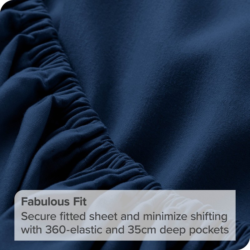 Bare Home Fitted Bottom Sheet Small Double - Premium 1800