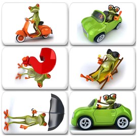 Merchandise for Fans Funny 3D Frog Fridge Magnets Rectangular 7 x 4.5 cm 07 for Memo Board Notice Board Magnetic Whiteboard