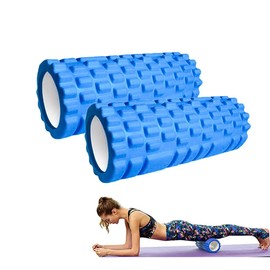 2 x Foam Roller Fascia Roller - Foam Roller - Fitness Massage Roller for Trigger Point Massage in Back, Neck, Legs for Fascia Training with the Gymnastics Roller for Men Women