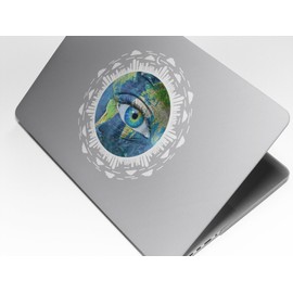 Eye on The Earth Bumper Sticker Decal for Car Phone Laptop Water Bottle Helmet Locker 5"x5" Round