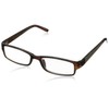 Foster Grant Derek BRN Men's Rectangular Readers with Case +2.75
