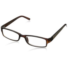 Foster Grant Derek BRN Men's Rectangular Readers with Case +2.75