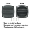 LEQMG Nylon Louvered Thru Vent,Plastic Black Flush Marine Boat Vent,Free