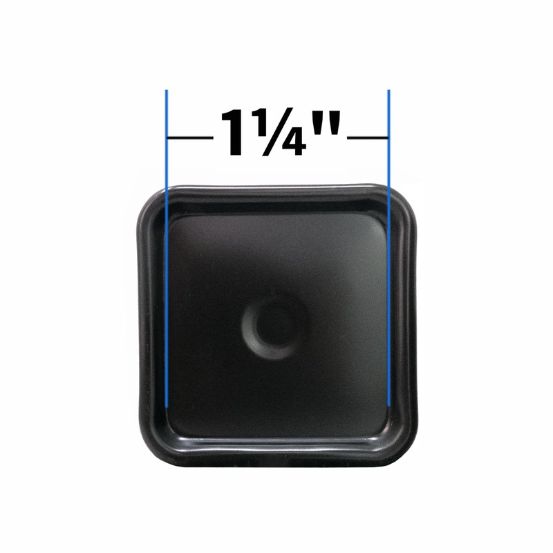 softtouch 1 3/4" Square Carpeted Bottom Furniture Caster Cups, Protect