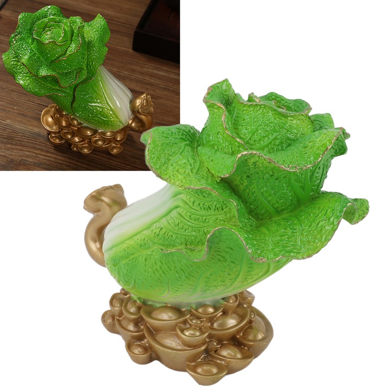 Lucky Cabbage Crafts Chinese Bai Cai Ornament Resin Feng Shui