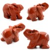 Ouubuuy Elephant Statue, Elephant Gemstone Healing Stone Figures, Crystal Elephant