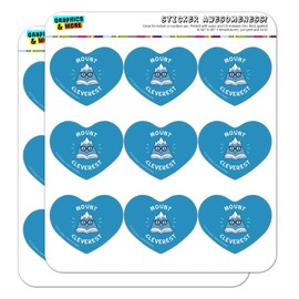 Mount Cleverest Everest Reading Book Funny Humor Heart Shaped Planner Calendar Scrapbook Craft Stickers