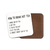 Square Single Coaster - How to Drink Tea Funny Gran
