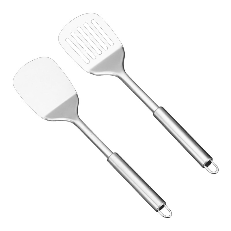 Stainless Steel Spatulas Set - Slotted Turner, Solid Turner, Heavy-Duty