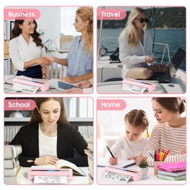 Phomemo Portable Printers Wireless for Travel, Inkless Thermal Printer, Support 8.5" X 11" & A4 Thermal Paper, Bluetooth Mobile Printer Compatible with iPhone Android Laptop for Office Home School