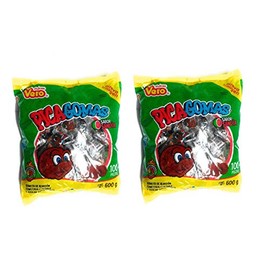 Dulces Vero Vero Pica Sandia Chili Watermelon Flavor Gummy Mexican Candy,100 Pieces,1 LB,5.15 OZ Two Pack