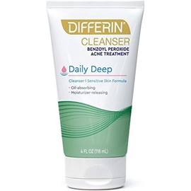 Differin Daily Deep Cleanser Sensitive Skin Formula, 4 Ounce