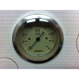 Dolphin Gauges 3 3/8 TACHOMETER TAN