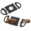 2 Pack Portable Cigar Cutter, Stainless Steel Pocket Cigar Tool,