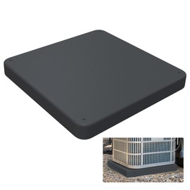 Pearwow Equipment Pad 36 x 36 x 2 inches for Air Conditioner Heat Pump Systems,Outdoor Plastic Condenser Pad Ground Support Base for Condensing Units,Black