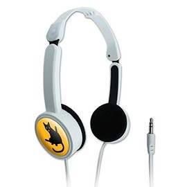 GRAPHICS & MORE Black Cat Lifting Leg and Licking Novelty Travel Portable On-Ear Foldable Headphones