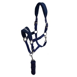John Whitaker Unisex Club Headcollar and Lead Rope Set Navy Full