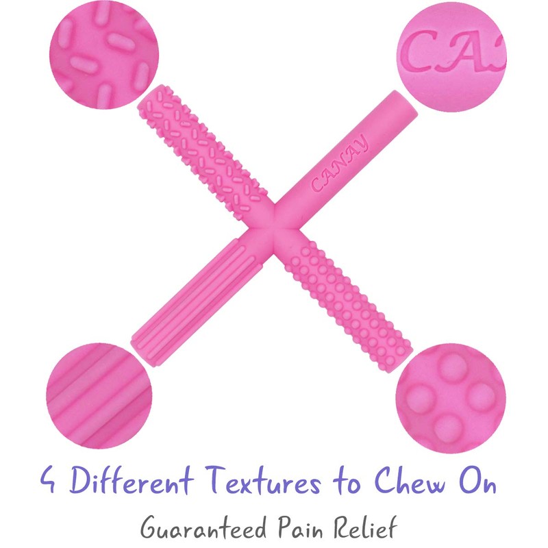 X Hollow Teether Tubes with 3 Textures - Teething Toys