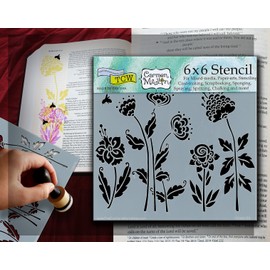 Bible Journaling Stencil - Flying Garden (6" X 6")