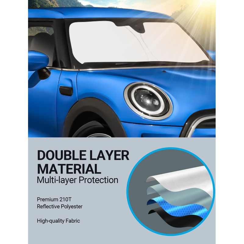Proadsy Front Windshield Sun Shade Foldable Sunshade Protector Custom Fit