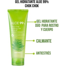 TONYMOLY Gel de Aloe 99% Chok Chok 250 ml Hidratante y Refrescante para Todo Tipo de Piel
