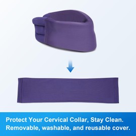 Velpeau Cover Sleeve for Neck Brace & Cervical Collar for Men & Women, Dust Cover, Comfortable Wearing While Sleeping, Working, Breathable Sweat-Absorbent, Quick Dry (Blue, Small)