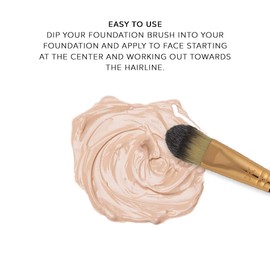 Foundation Makeup Brush 20F for Face - Perfect For Blending Liquid, Cream or Flawless Powder Cosmetics - Buffing, Stippling, Concealer - Premium Quality by F.A.R.A.H Brushes