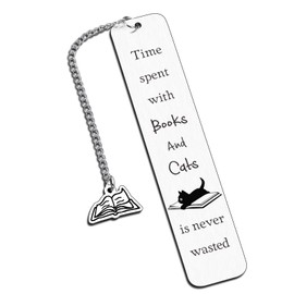Womens Gifts for Christmas, Cat Lover Gifts for Women, Stocking Stuffers for Book Lovers Gifts, Cute Book Accessories, Cat Bookmark, Book Marks for Reading Women, Cute Bookmarks, Cat Mom Gifts for Her
