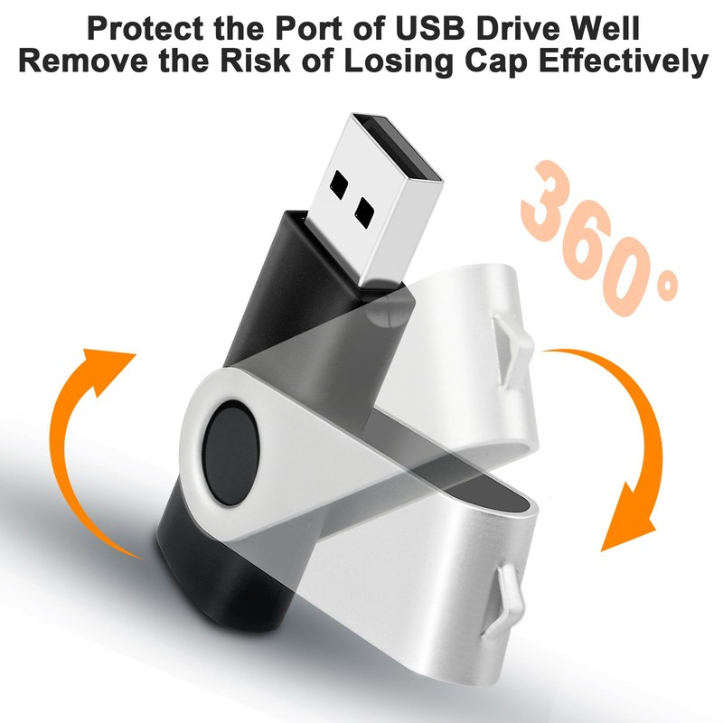 4GB Flash Drive Bulk USB Drives, 20 Pack USB2.0 Thumb