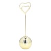 2Pcs Table Number Holder Heart Shaped Firm Stable Premium Metal