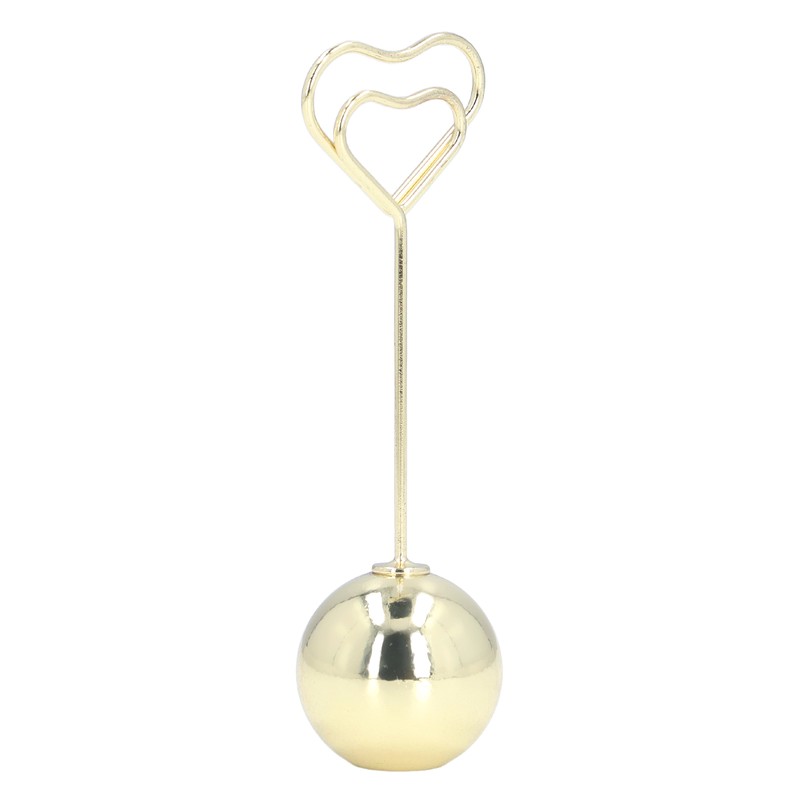 2Pcs Table Number Holder Heart Shaped Firm Stable Premium Metal