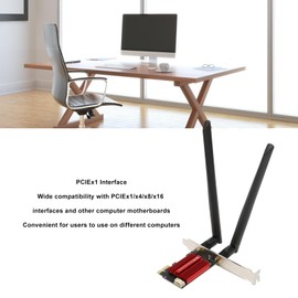 Tarjeta WiFi 7260AC Pro PCIE, 1200Mbps 2.4GHz 5GHz Bluetooth 4.0 Plug and Play Tarjeta WiFi de doble banda PCIE WiFi Bluetooth tarjeta para ventana 7 8 10 11