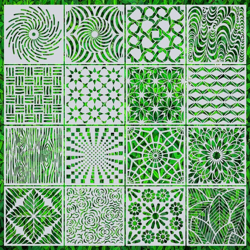 Rolin Roly Hollow Carving Geometry 15x15cm for Drafting, 32 Types,