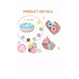 Unbranded 50 Pcs Donut Stress Balls Donut Party Favors Donut Squishy Fake Donuts Slow R...